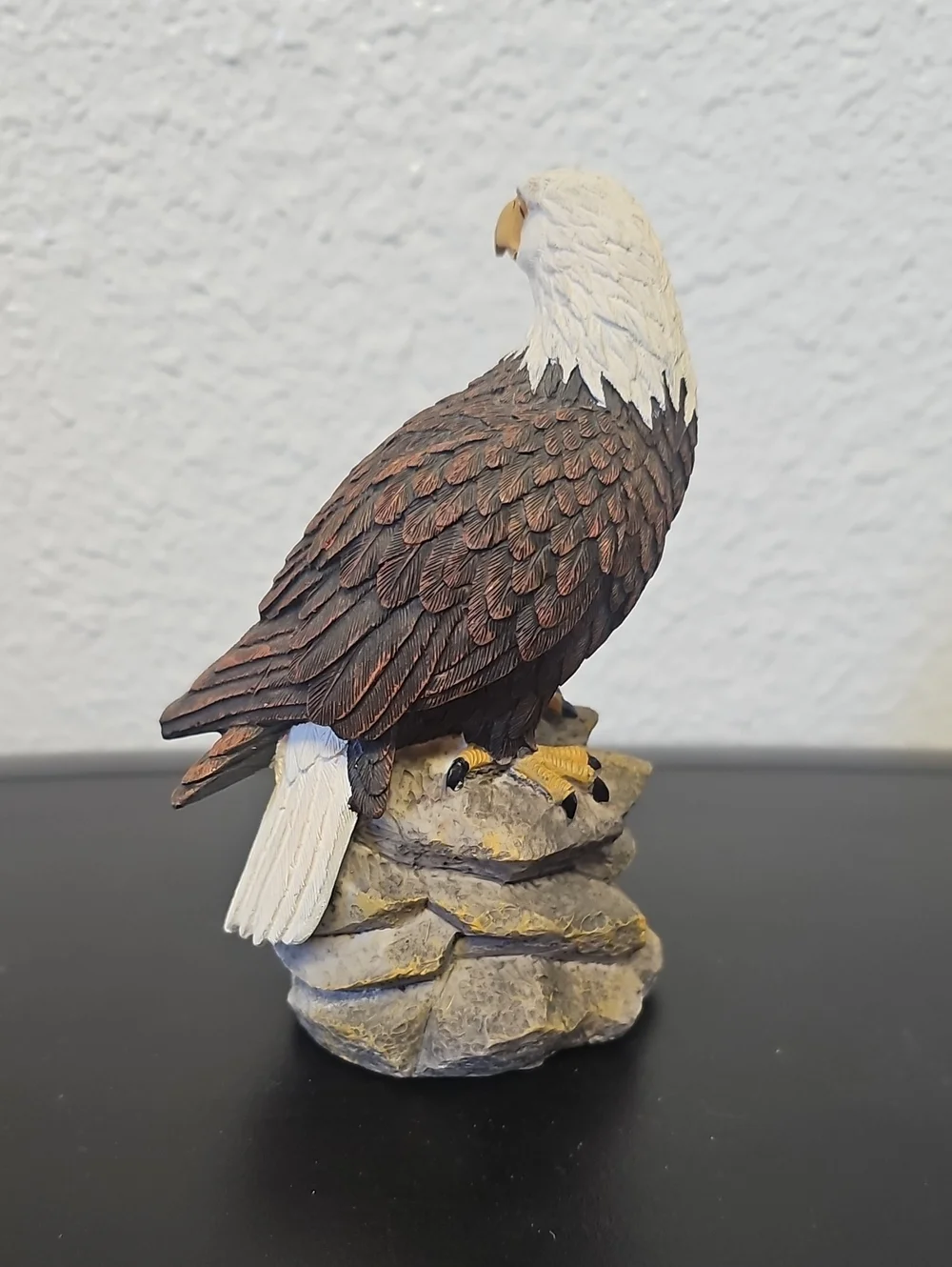 Brown and White Eagle Figurine - Decorative Bird Statue